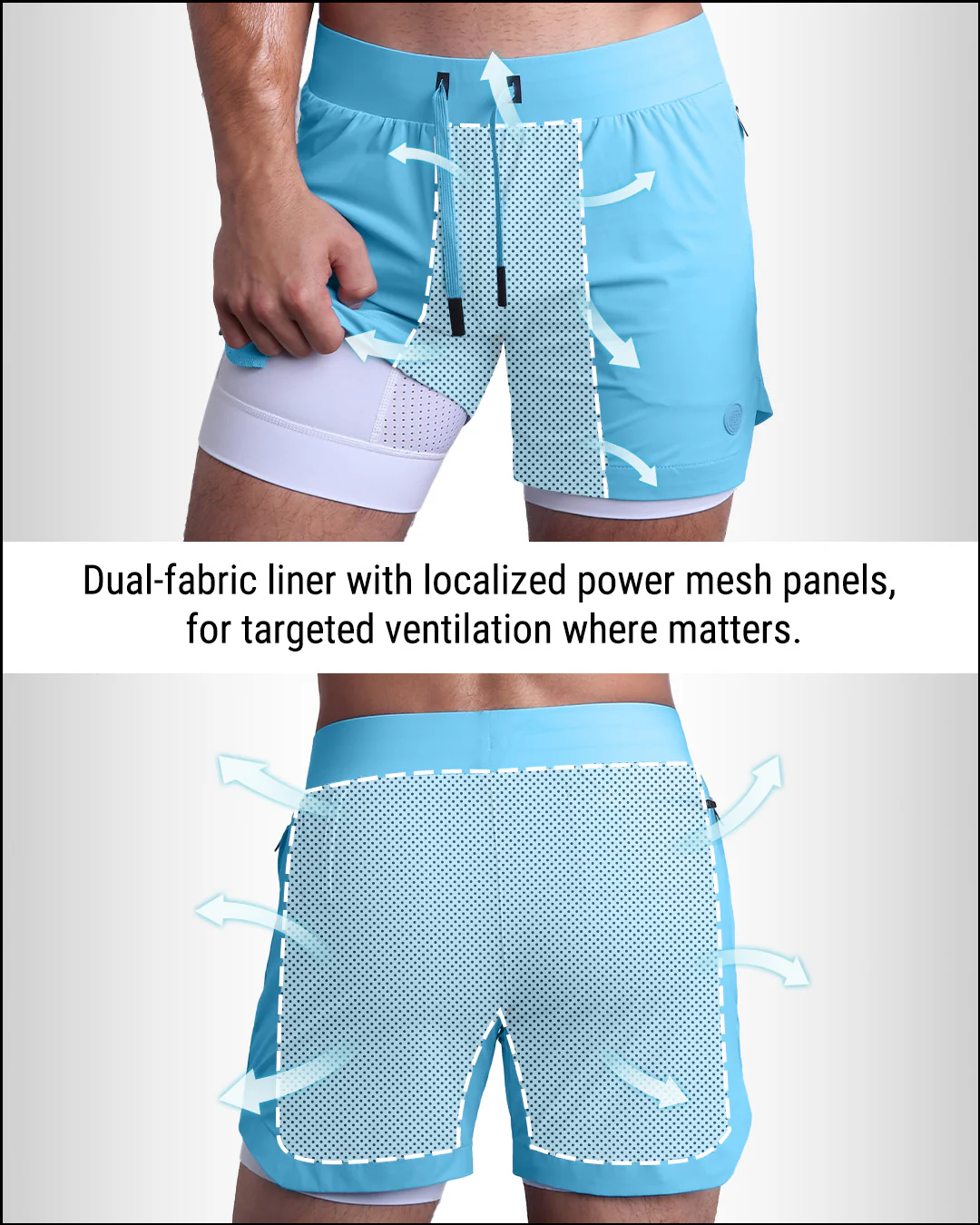 SKY BLUE - Endurance Shorts Lined 2-in-1 | DC2 - Image 8