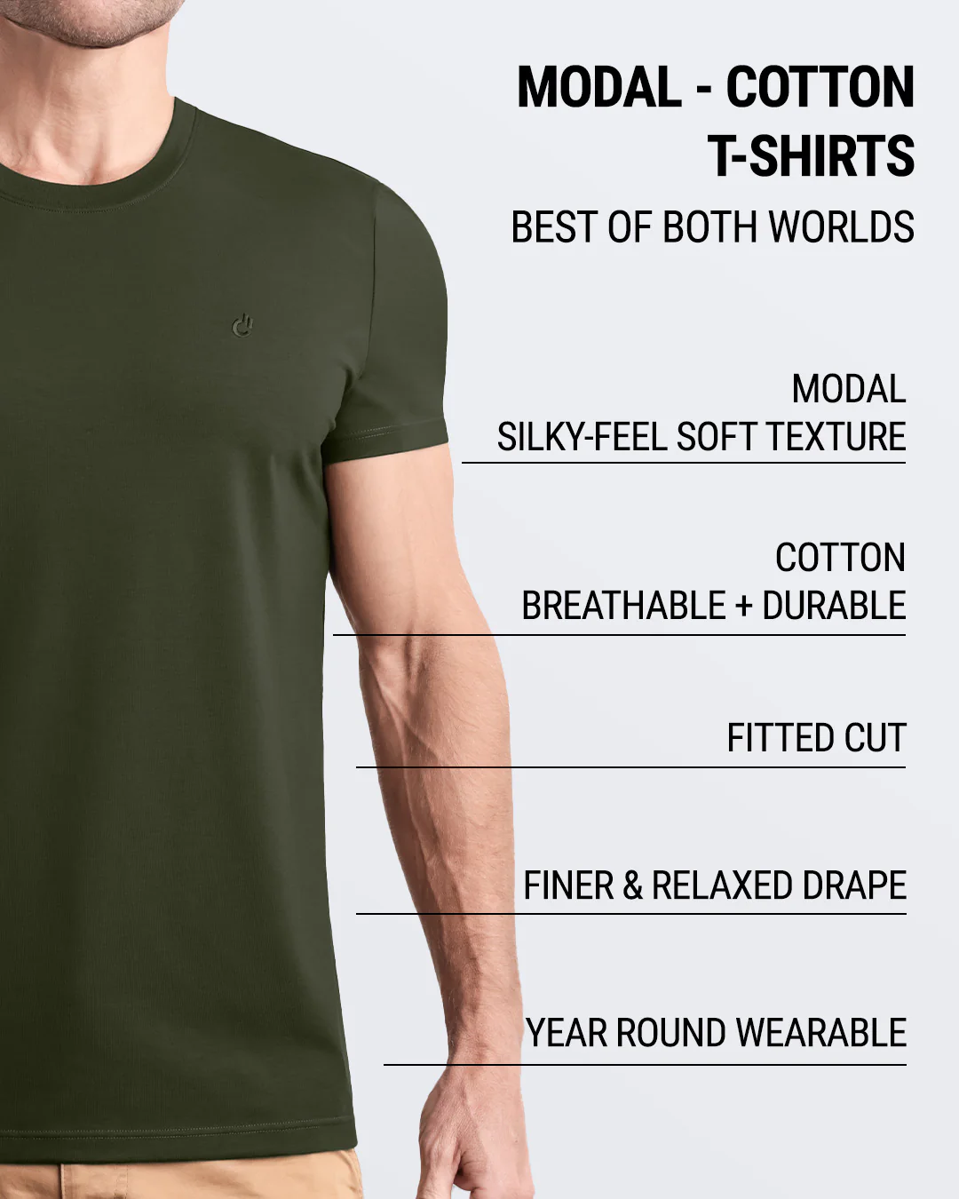 SLICK GREEN - Modal Cotton T-Shirt | DC2 - Image 4