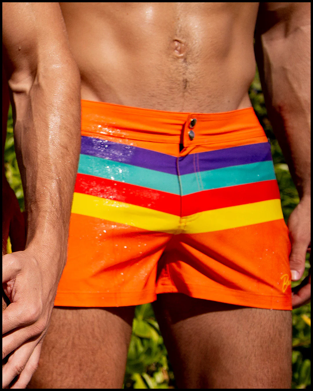 STRIPE'A'POSE REMIX - Beach Shorts - Image 6