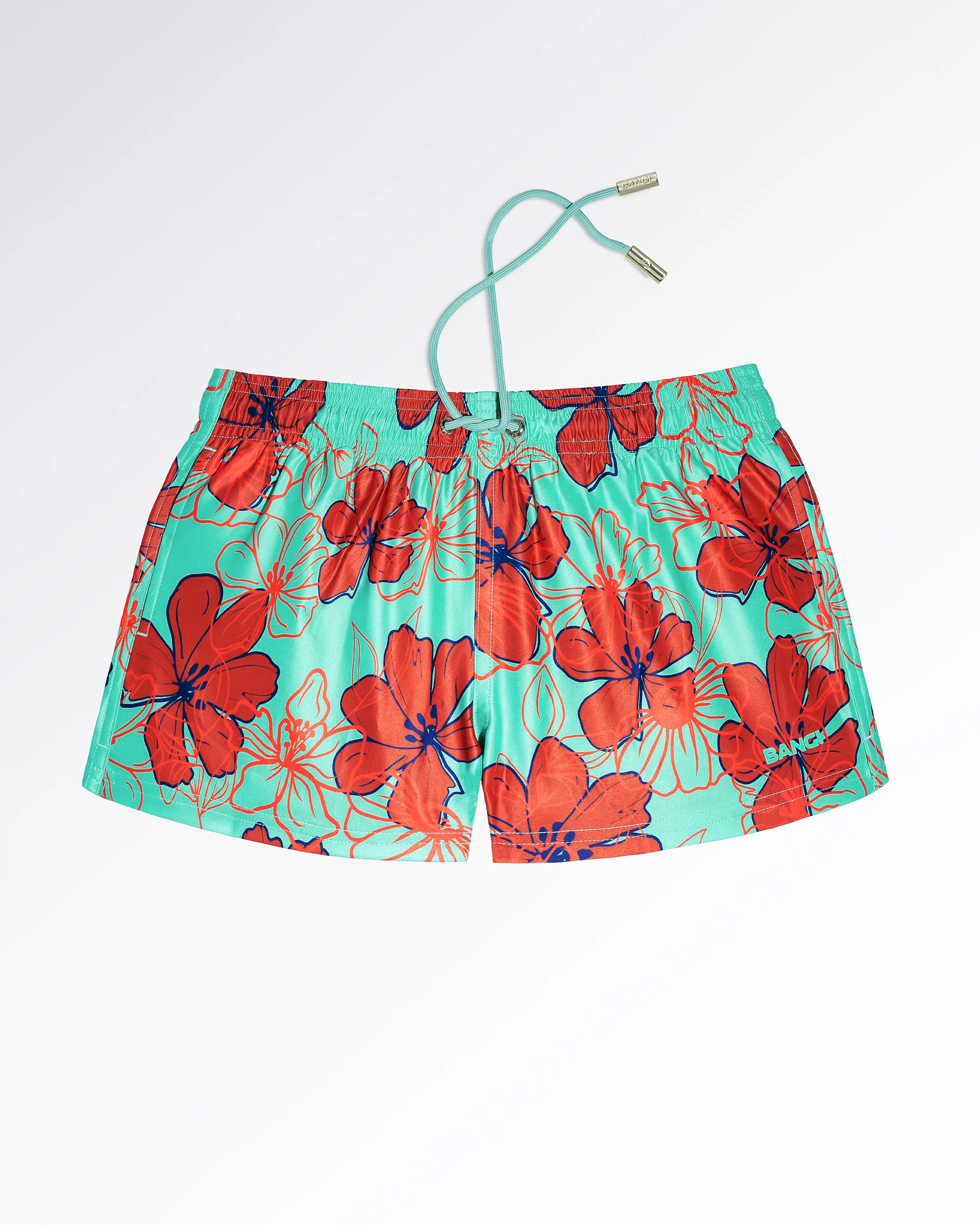 SURF FLOWERS (AQUA/RED) - Show Shorts - Image 4