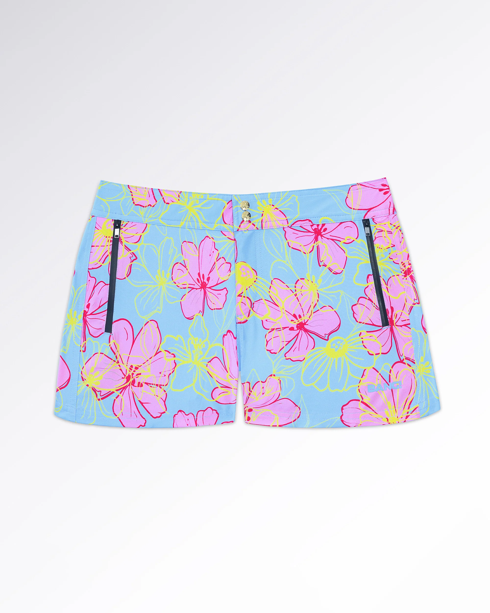 SURF FLOWERS (PINK/BLUE) - Beach Shorts - Image 3