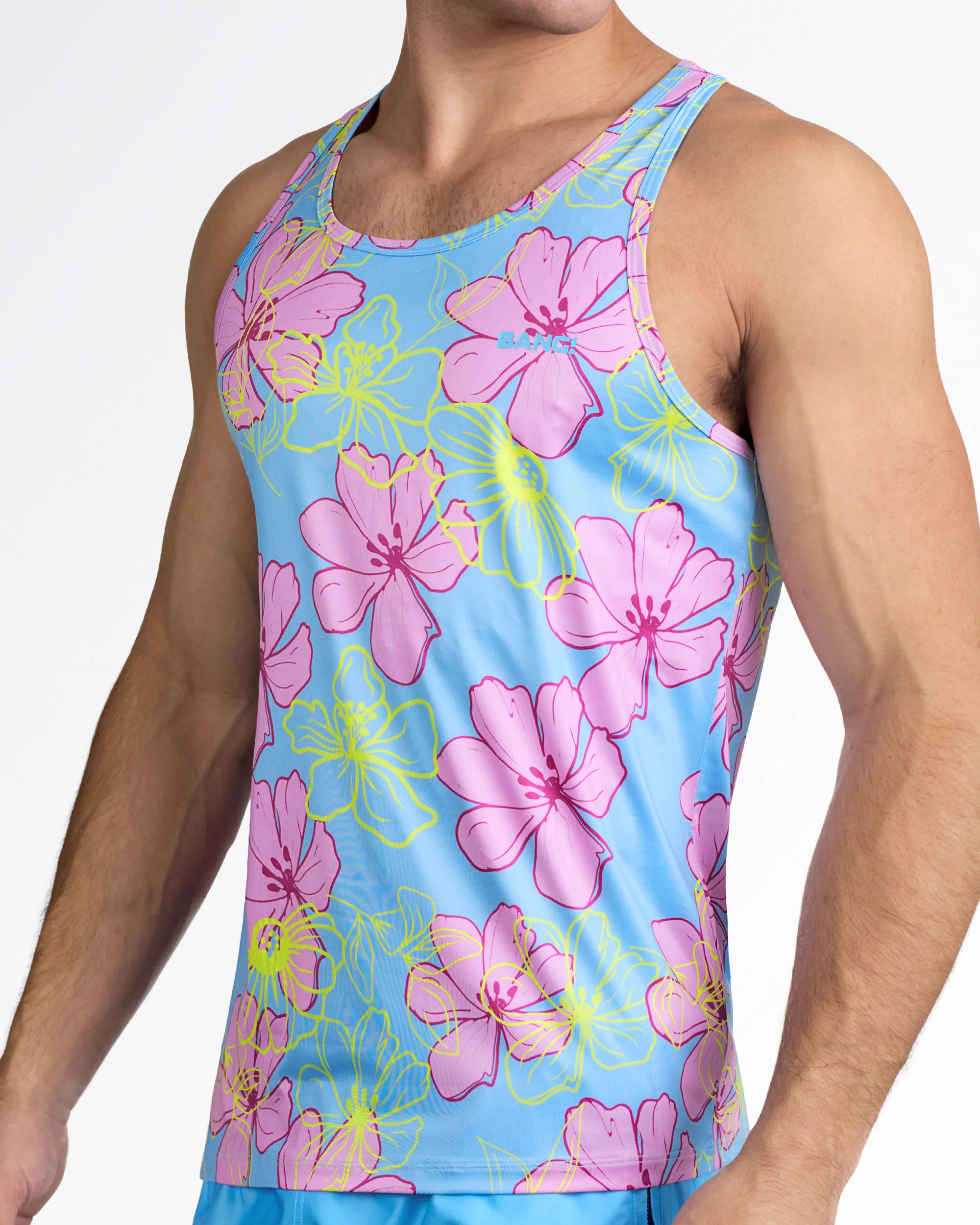 SURF FLOWERS (PINK/BLUE) - Tank Top - Image 3