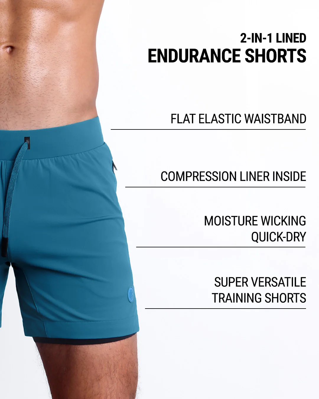 TEAL - Endurance Shorts Lined 2-in-1 | DC2 - Image 7