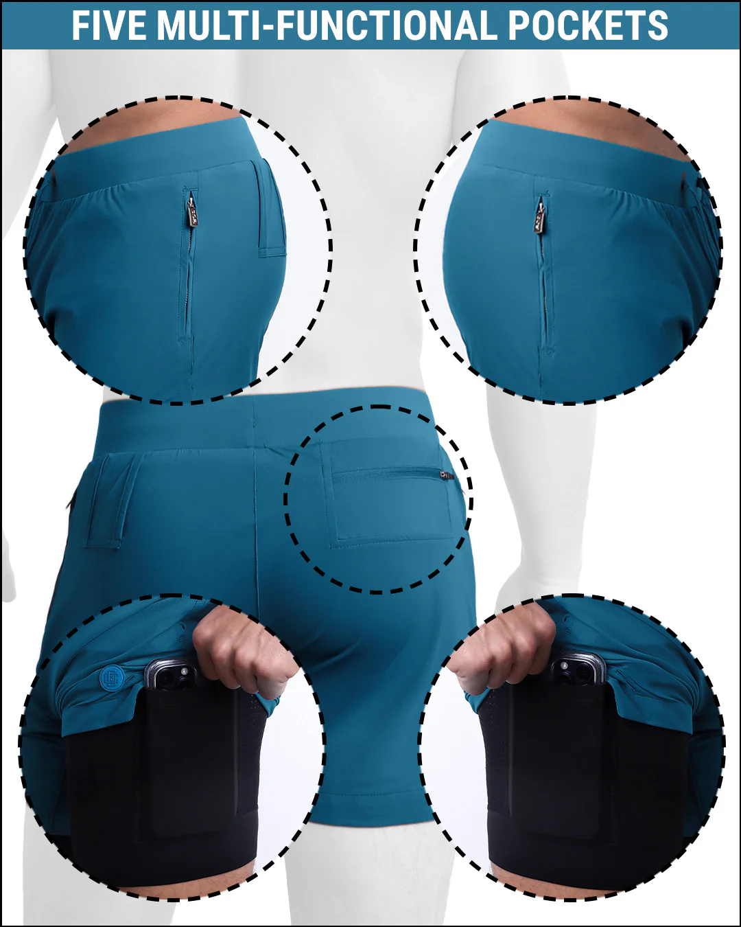 TEAL - Endurance Shorts Lined 2-in-1 | DC2 - Image 9