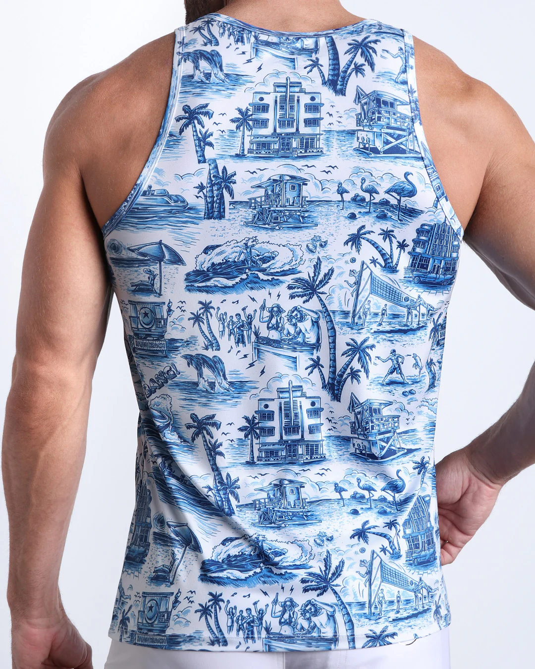 TOILE DE MIAMI (BLUE) - Tank Top - Image 3