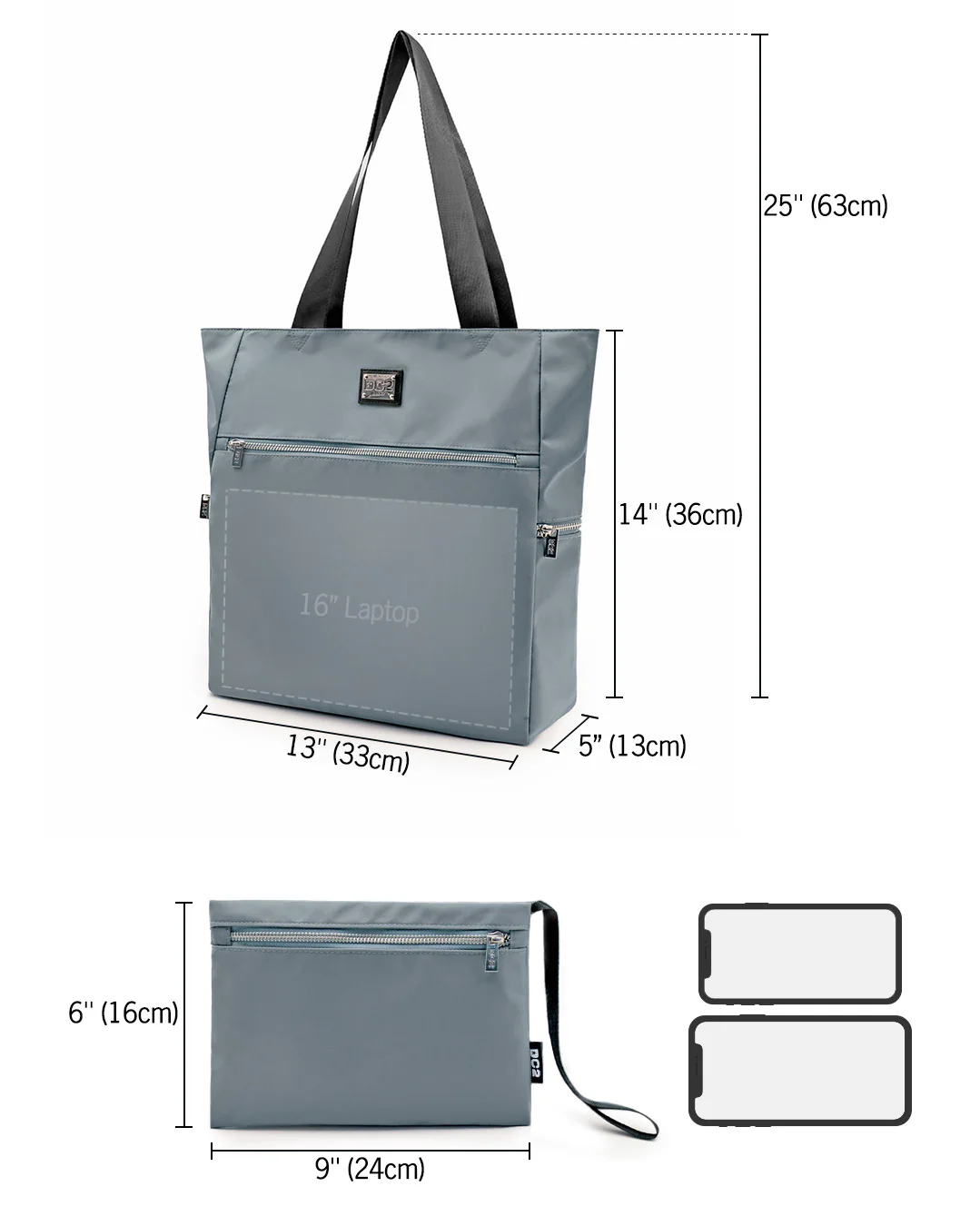 VACAY GRAY - Poolside Tote Bag Foldable/Portable | DC2 - Image 8