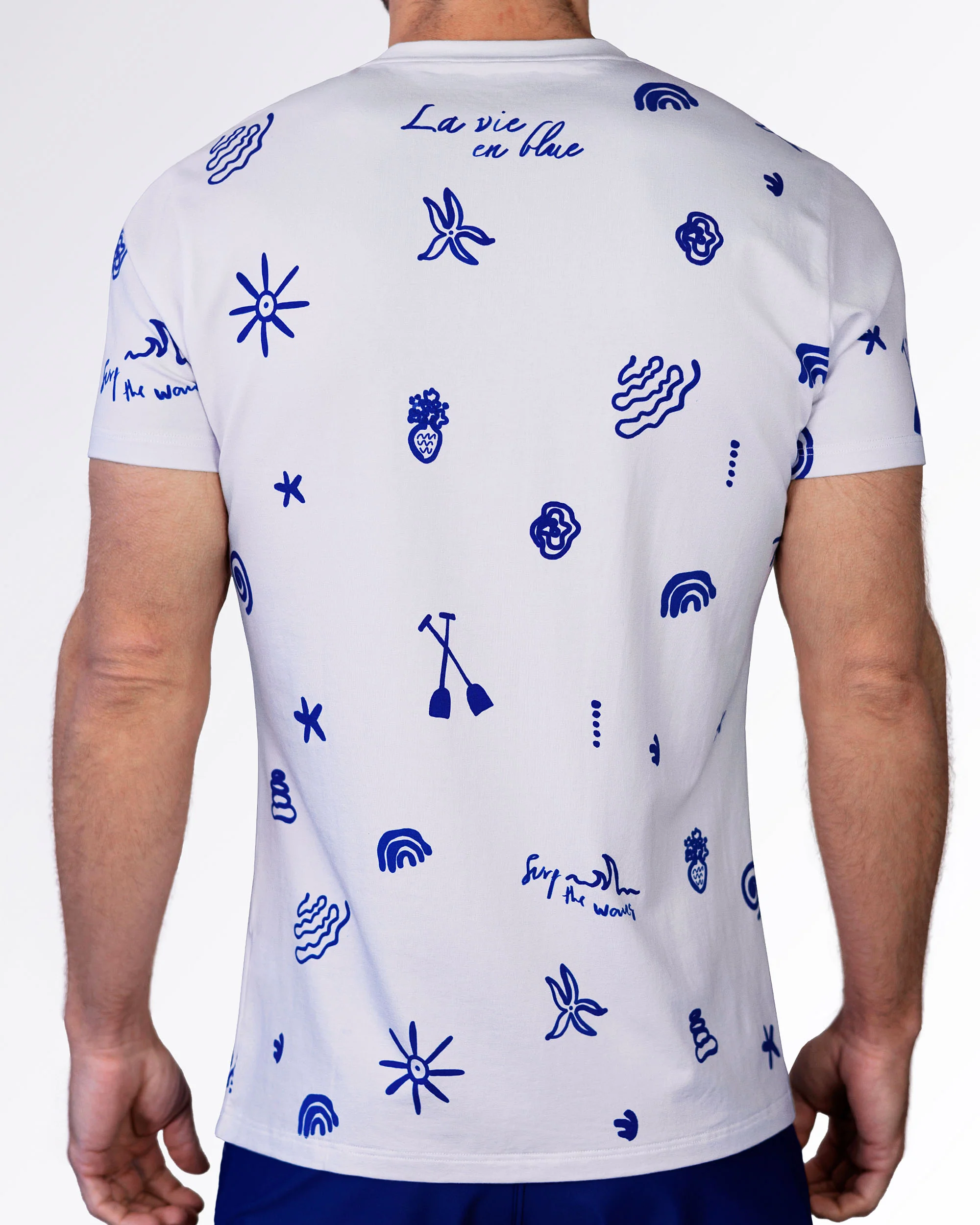 VIVA LA VIDA (BLUE) - Cotton Graphic T-Shirt | DC2 - Image 3