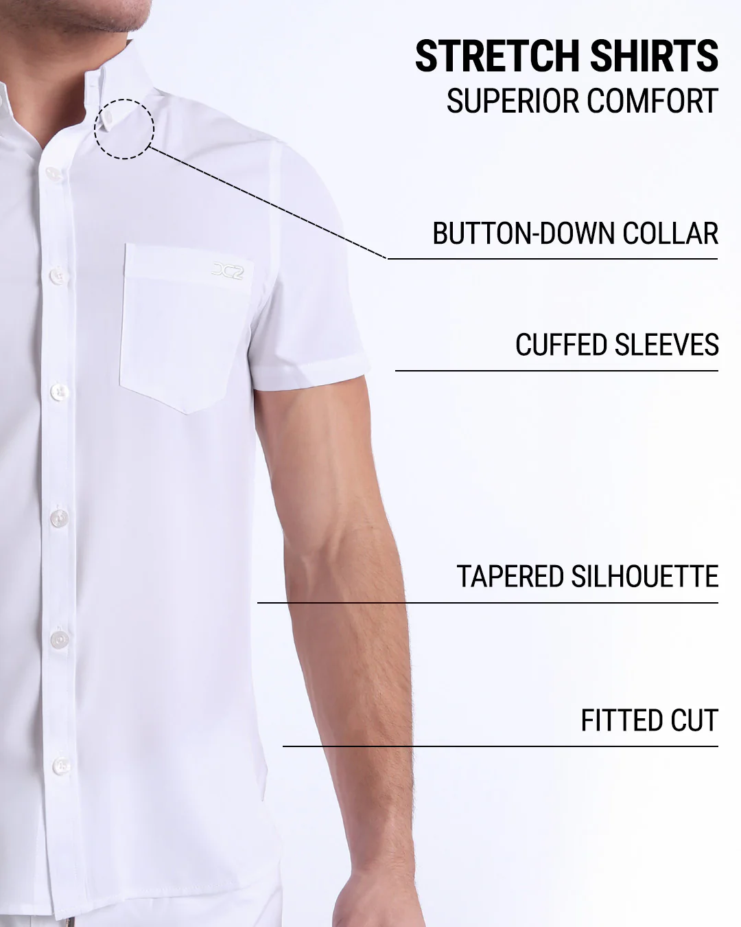 WHITE PARTY - Stretch Shirt | DC2 - Image 4
